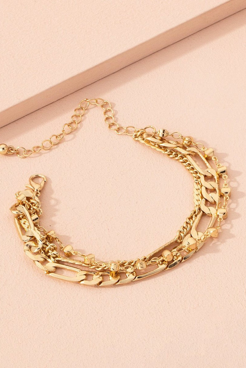 Layered Gold Chain Link Bracelet - bracelet -Jimberly's Boutique-Olive Branch-Mississippi