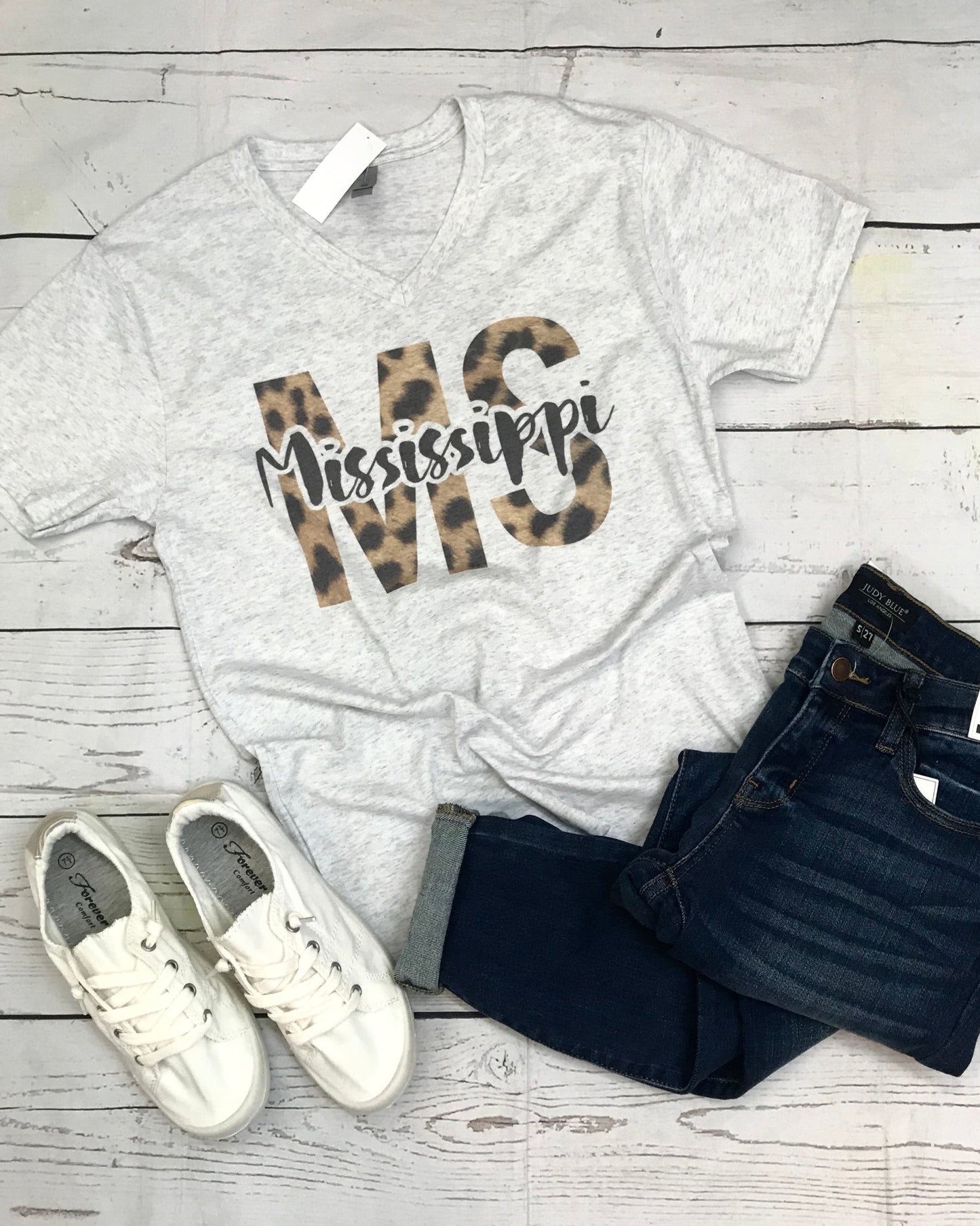 Leopard Mississippi Graphic Tee - Jimberly's Boutique