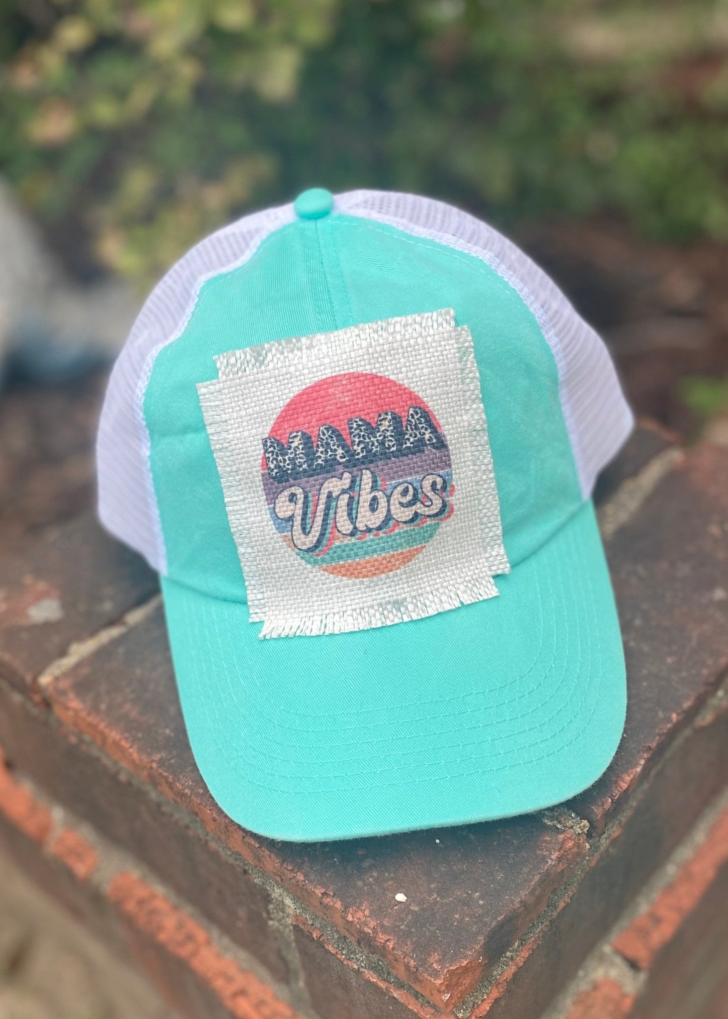 Mama Vibes Patch Green Ball Cap - Jimberly's Boutique