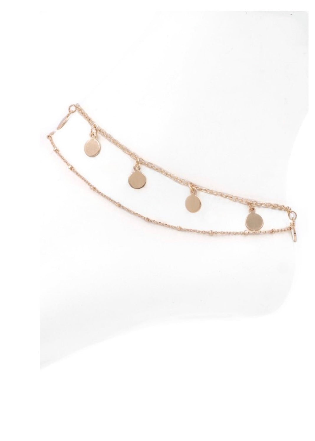 Metal Disc Charm Anklet - -Jimberly's Boutique-Olive Branch-Mississippi
