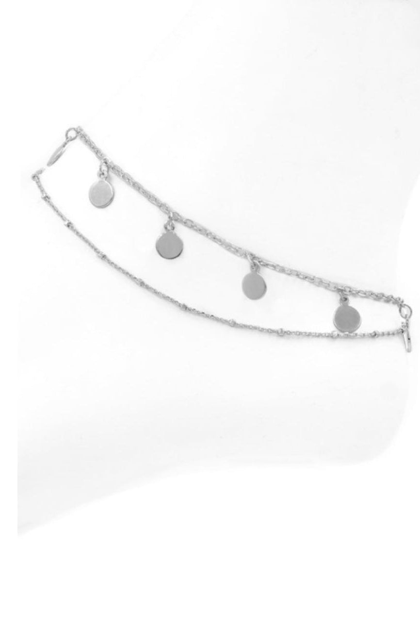 Metal Disc Charm Anklet - -Jimberly's Boutique-Olive Branch-Mississippi