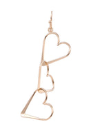 Metal Heart Stack Drop Earrings - earrings -Jimberly's Boutique-Olive Branch-Mississippi