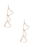 Metal Heart Stack Drop Earrings - earrings -Jimberly's Boutique-Olive Branch-Mississippi