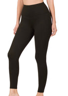 Microfiber Full Length Leggings With Pockets - Black - -Jimberly's Boutique-Olive Branch-Mississippi