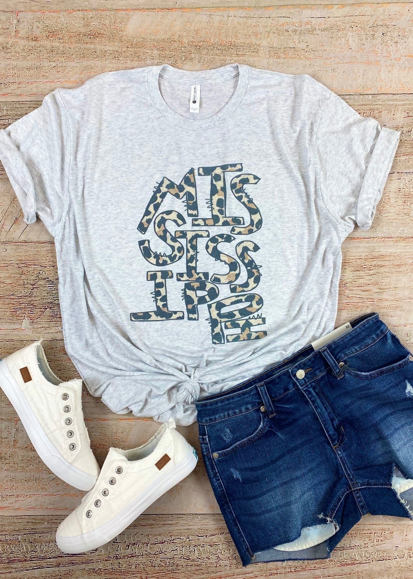Mississippi Leopard Graphic Tee - Jimberly's Boutique