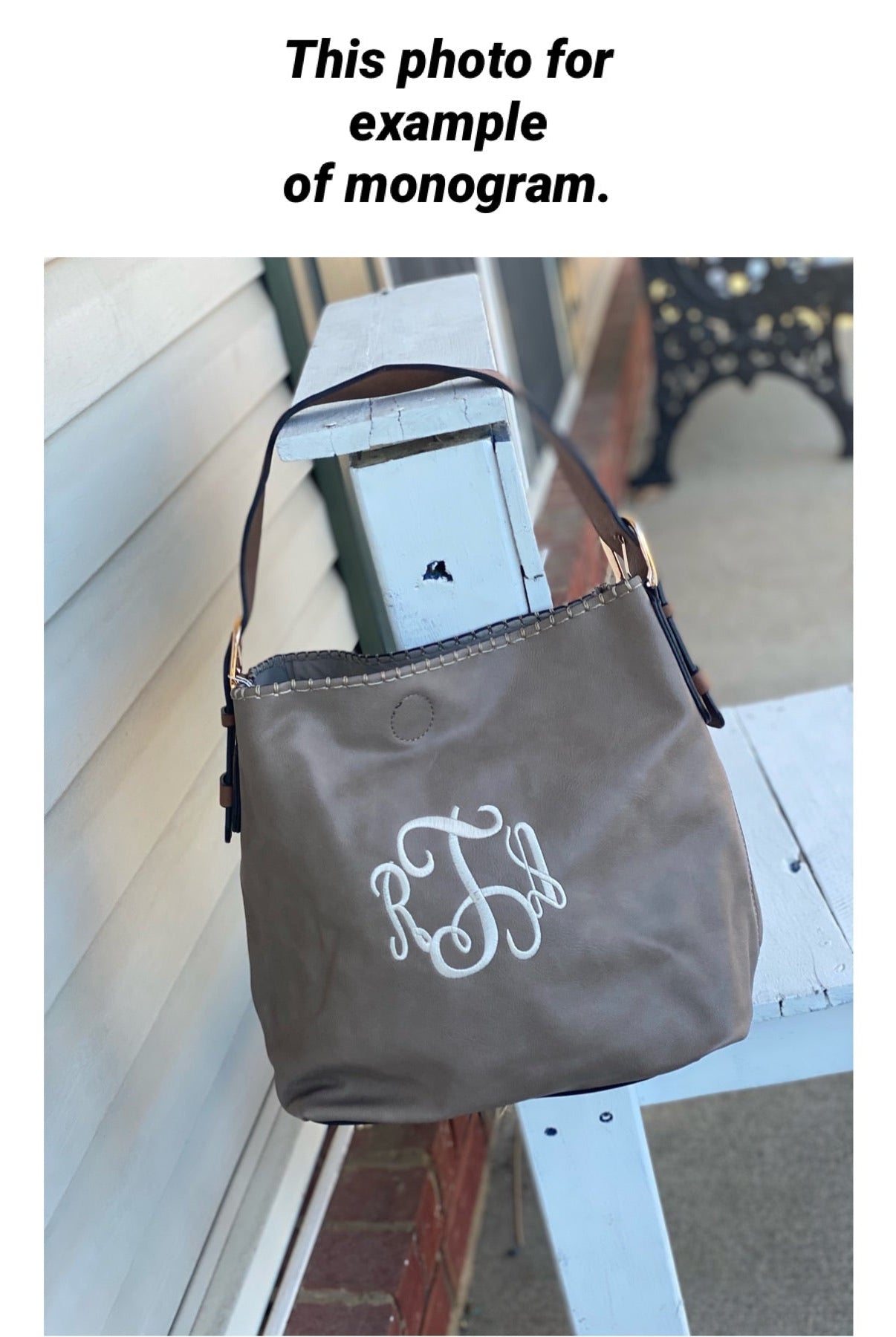 Monogrammed Alexa 2-in-1 Hobo Bag - Brown - Purse -Jimberly's Boutique-Olive Branch-Mississippi