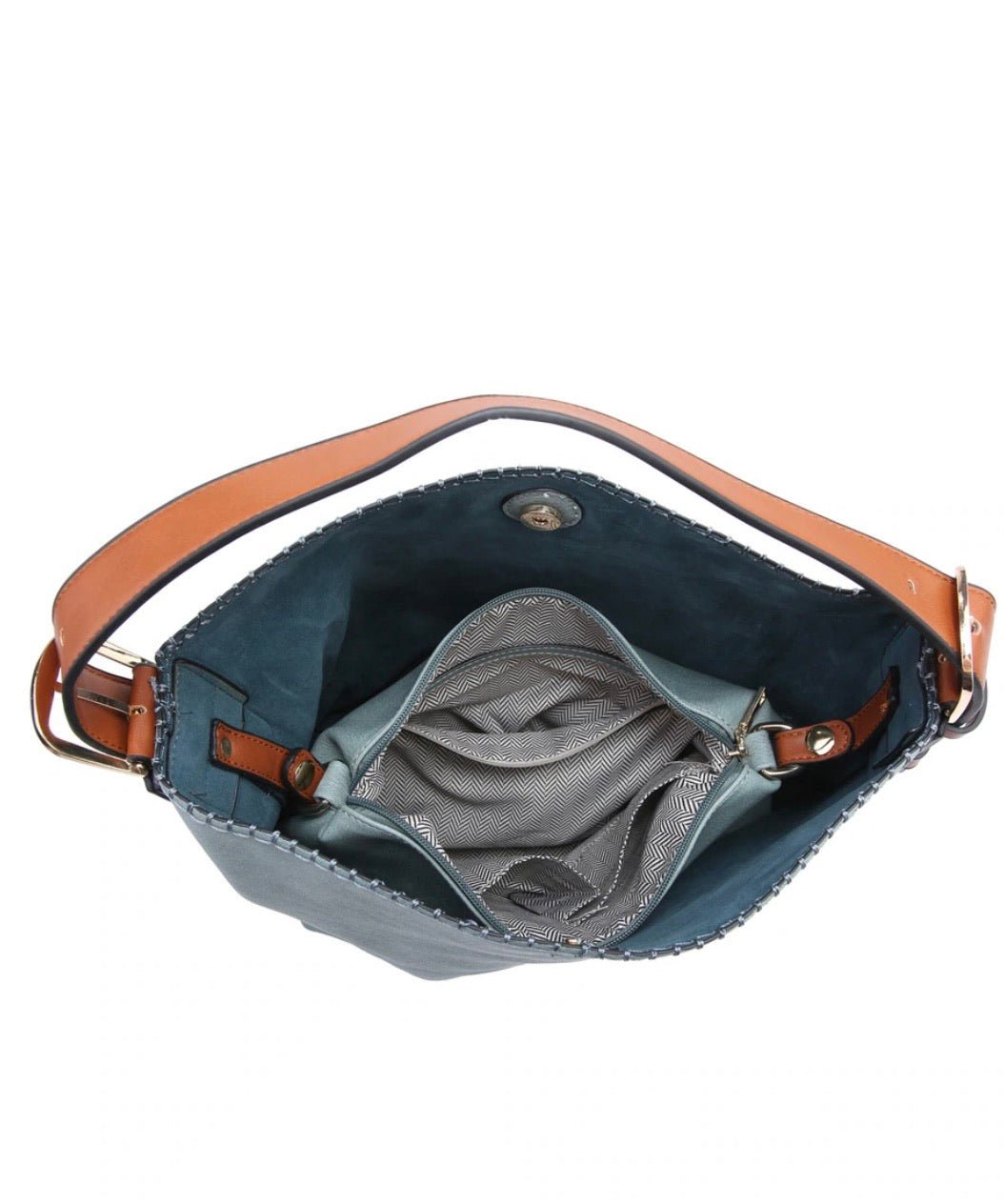 Monogrammed Alexa 2-in-1 Hobo Bag - Fog Grey - Jimberly's Boutique