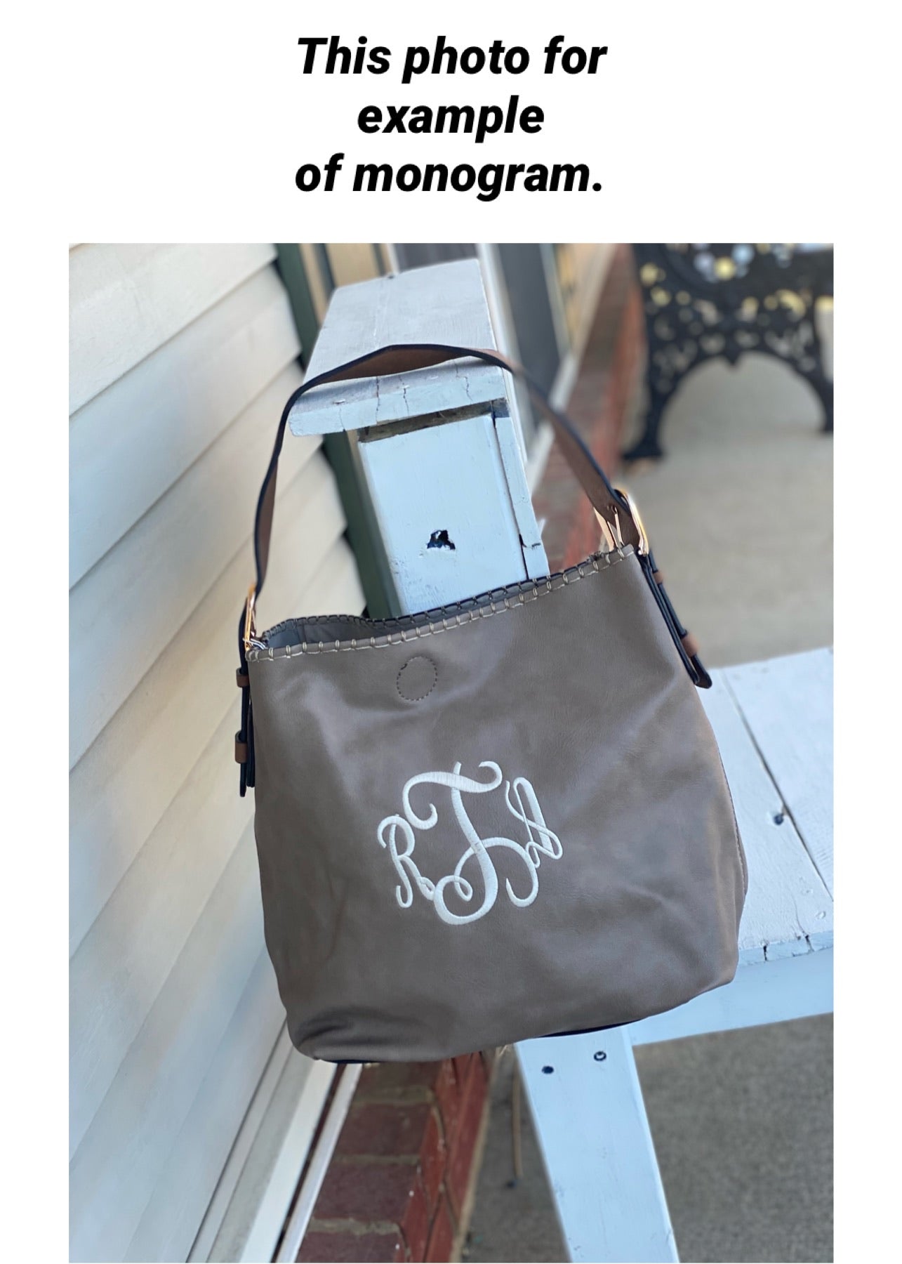 Monogrammed Alexa 2-in-1 Hobo Bag - Slate - Jimberly's Boutique