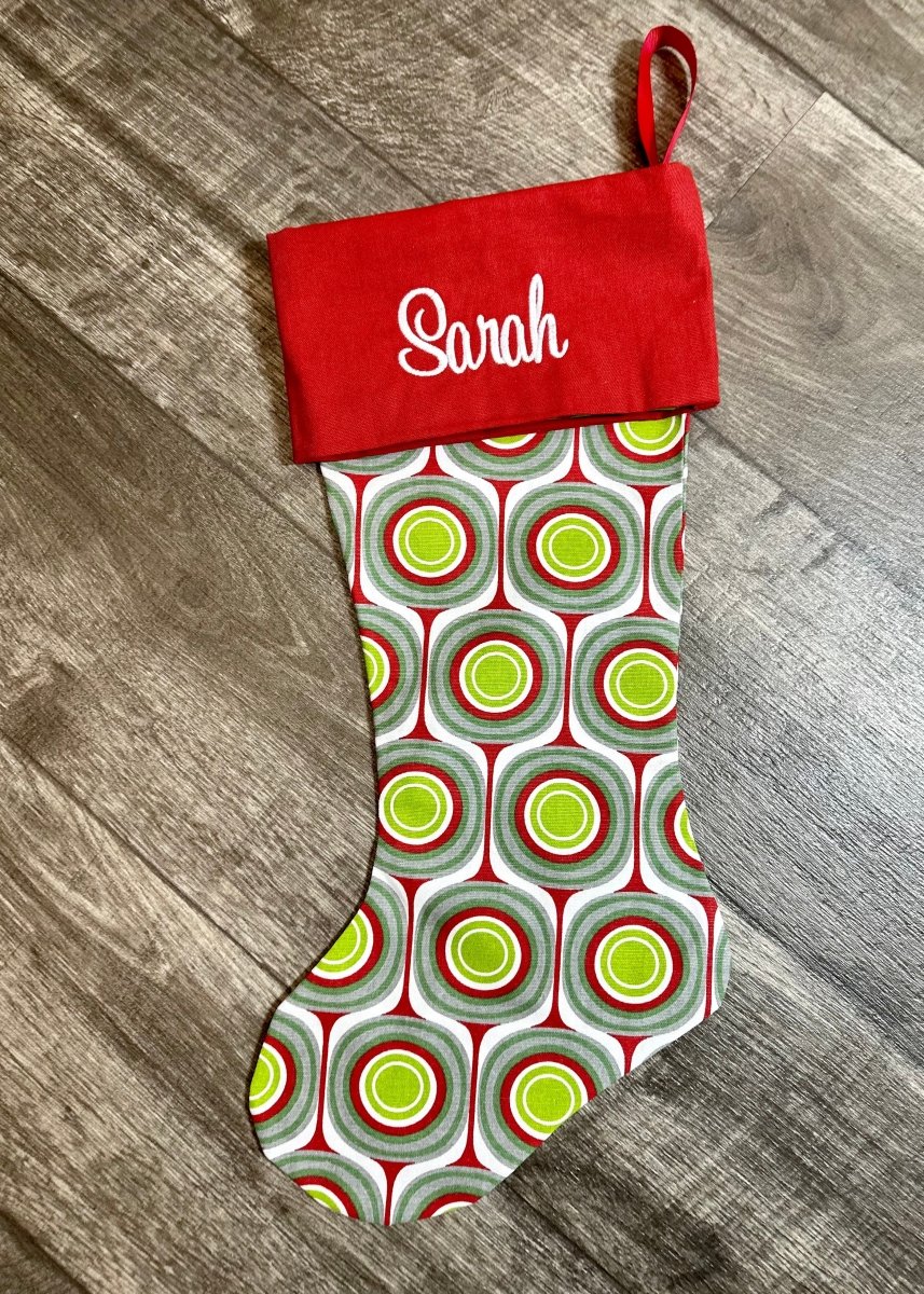 Monogrammed Christmas Stocking - Taurus Pine - Stocking - Jimberly's Boutique
