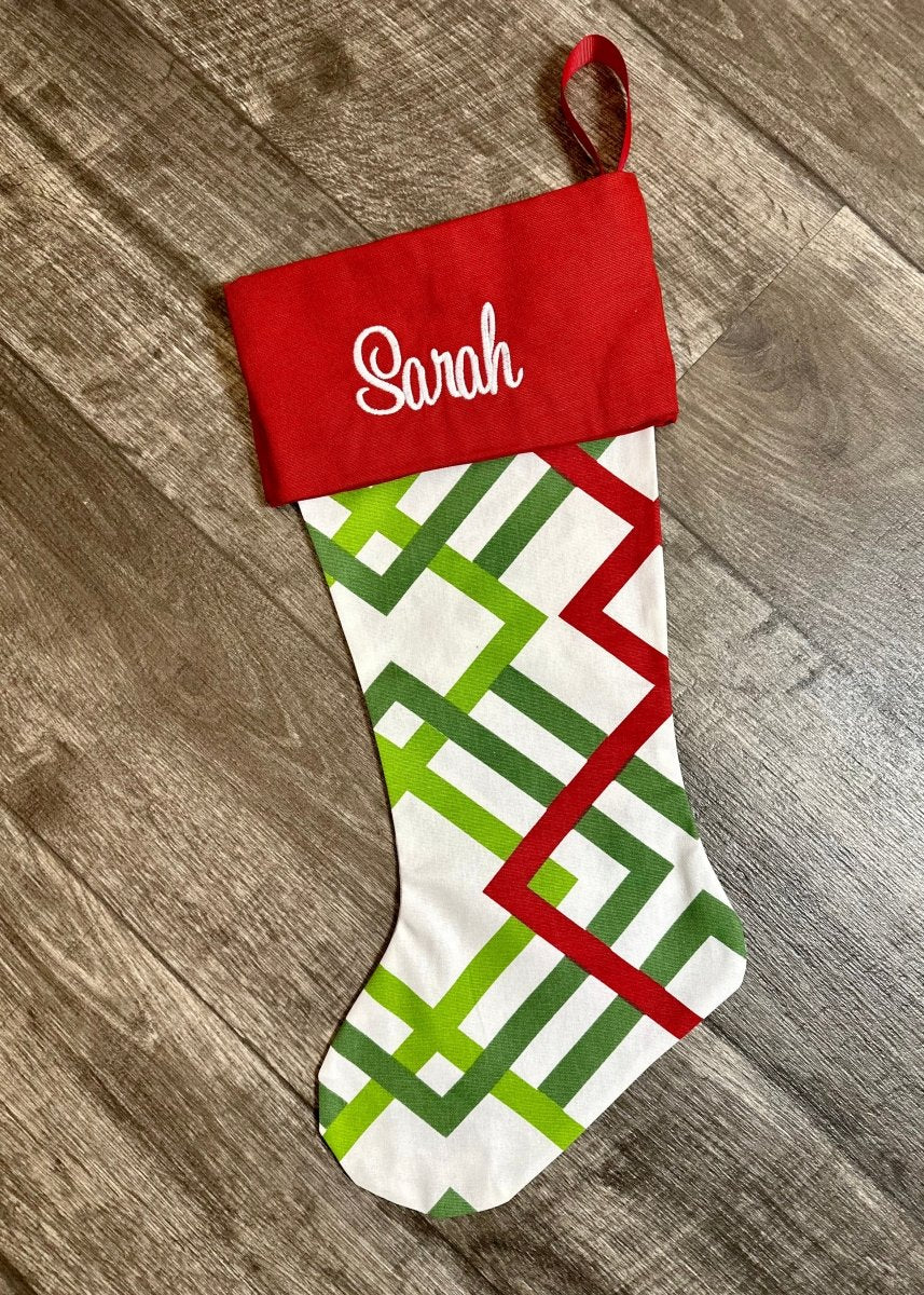 Monogrammed Christmas Stocking - Winston Pine - Stocking - Jimberly's Boutique