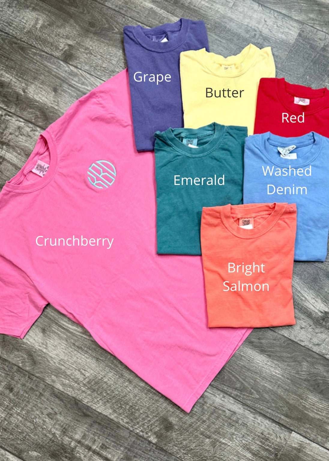 Monogrammed Comfort Colors Short Sleeve T-Shirt - Jimberly's Boutique