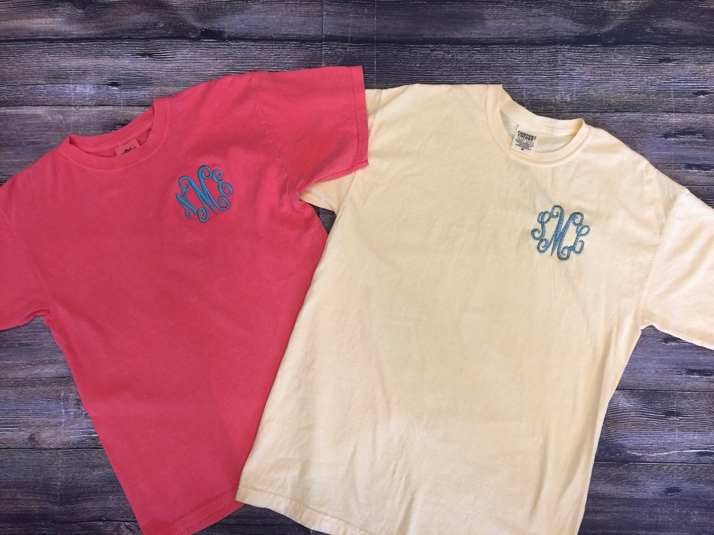 Monogrammed Comfort Colors Short Sleeve T-Shirt - Jimberly's Boutique