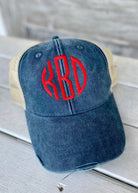 Monogrammed Ollie Ball Cap - -Jimberly's Boutique-Olive Branch-Mississippi