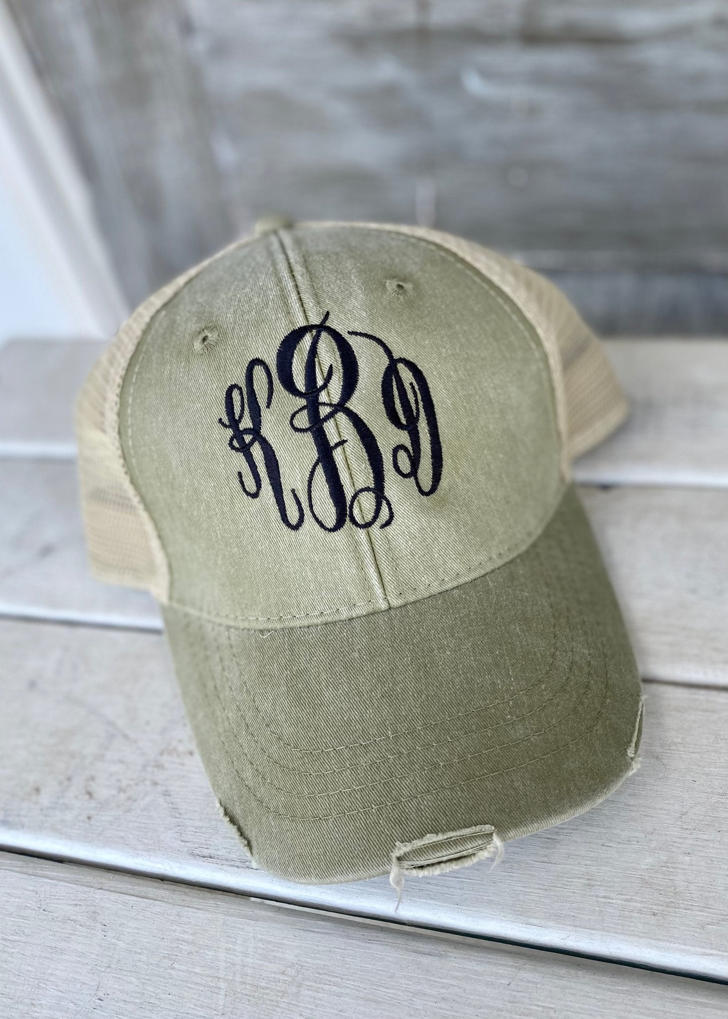 Monogrammed Ollie Ball Cap - -Jimberly's Boutique-Olive Branch-Mississippi