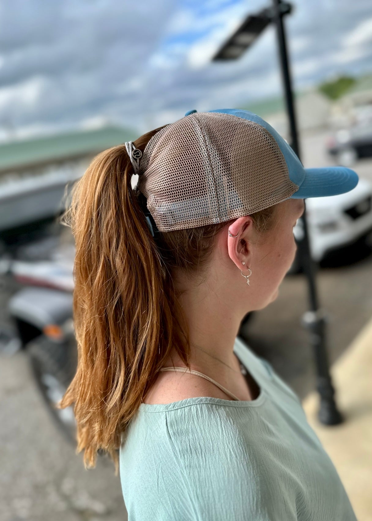 Monogrammed Ponytail Ball Caps - -Jimberly's Boutique-Olive Branch-Mississippi