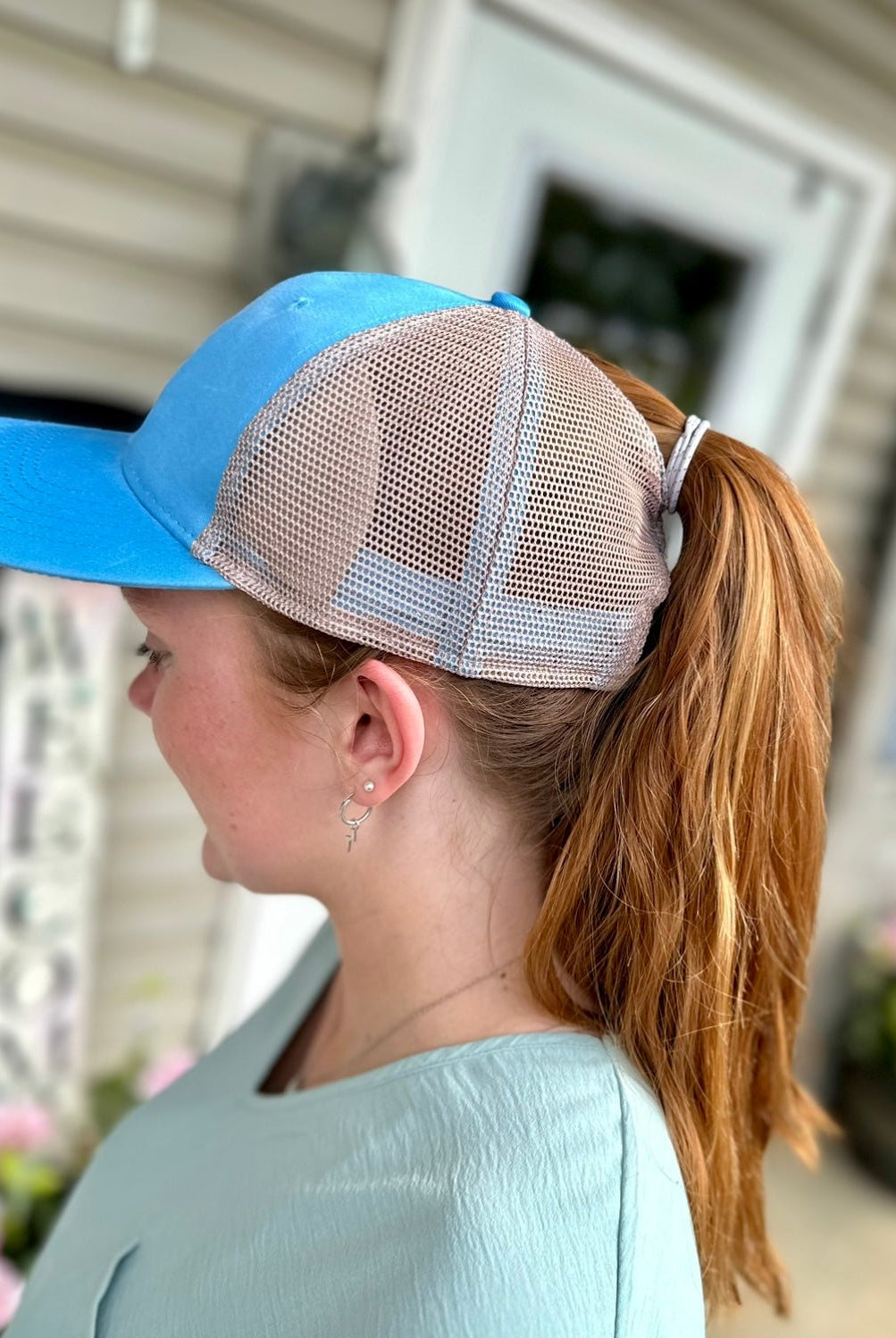 Monogrammed Ponytail Ball Caps - -Jimberly's Boutique-Olive Branch-Mississippi
