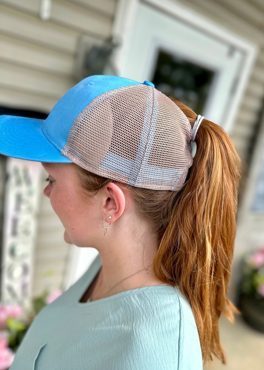 Monogrammed Ponytail Ball Caps - -Jimberly's Boutique-Olive Branch-Mississippi