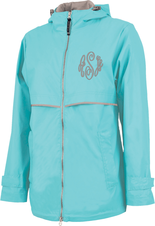 Charles River | New Englander Rain Jacket | Aqua | Olive Branch | MS - Rain Jacket -Jimberly's Boutique-Olive Branch-Mississippi