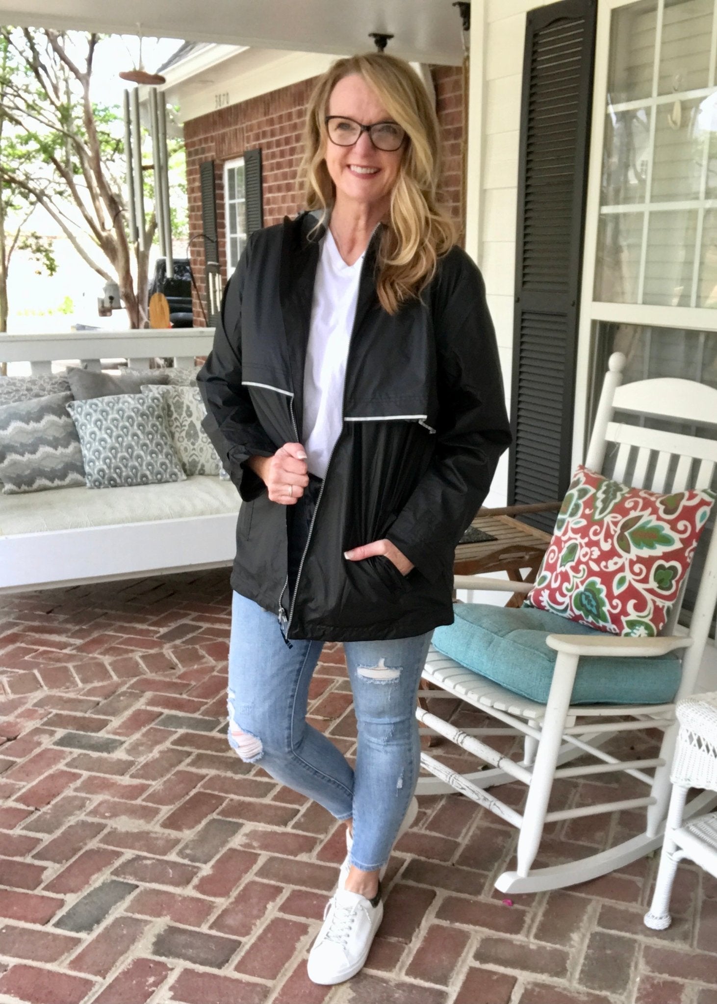 New Englander Rain Jacket--Black - Jimberly's Boutique
