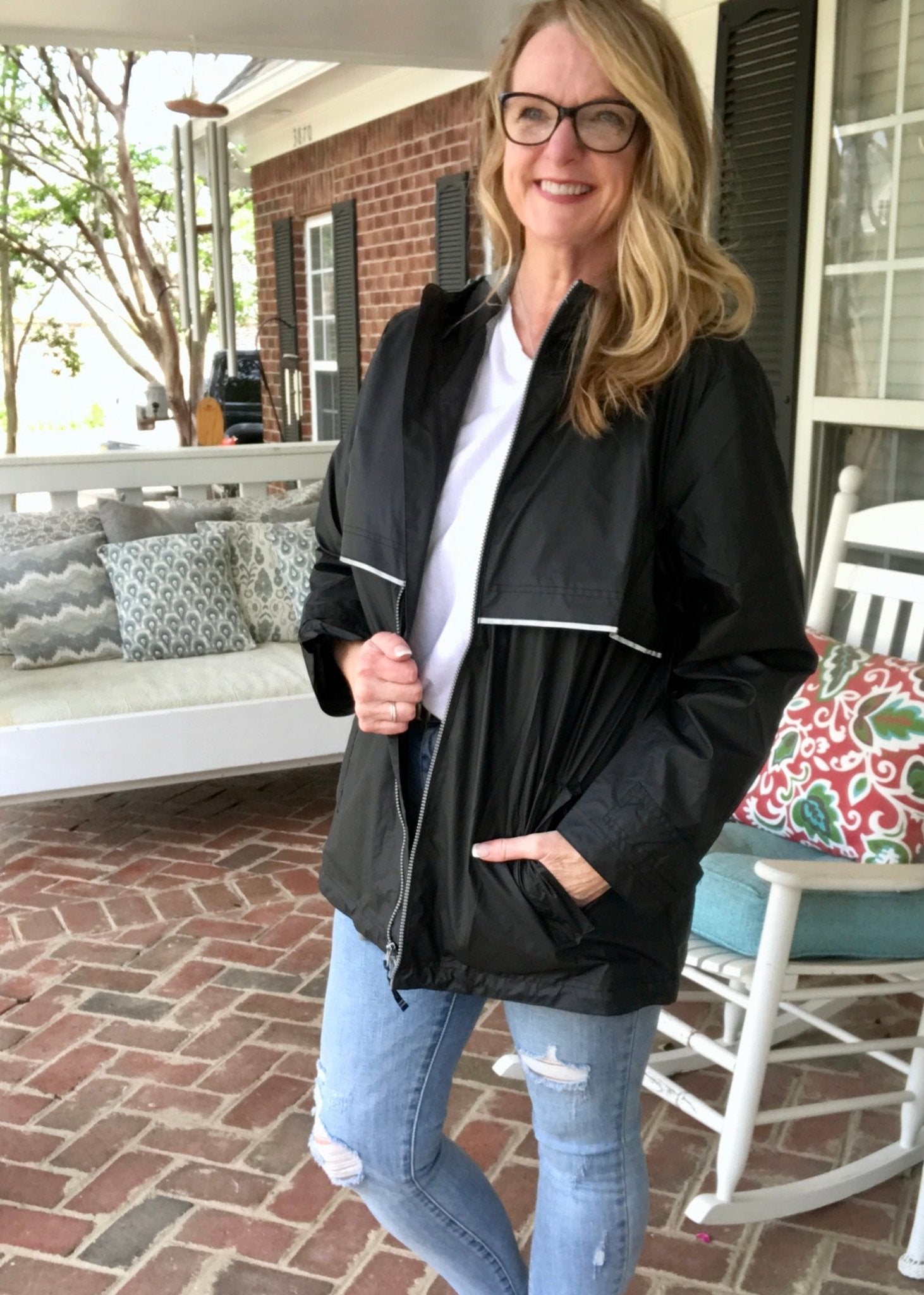 New Englander Rain Jacket--Black - Jimberly's Boutique