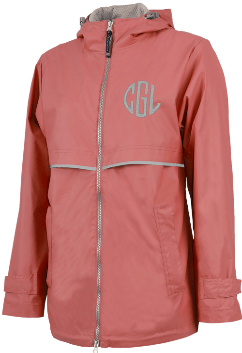 New Englander Rain Jacket--Coral - Jimberly's Boutique
