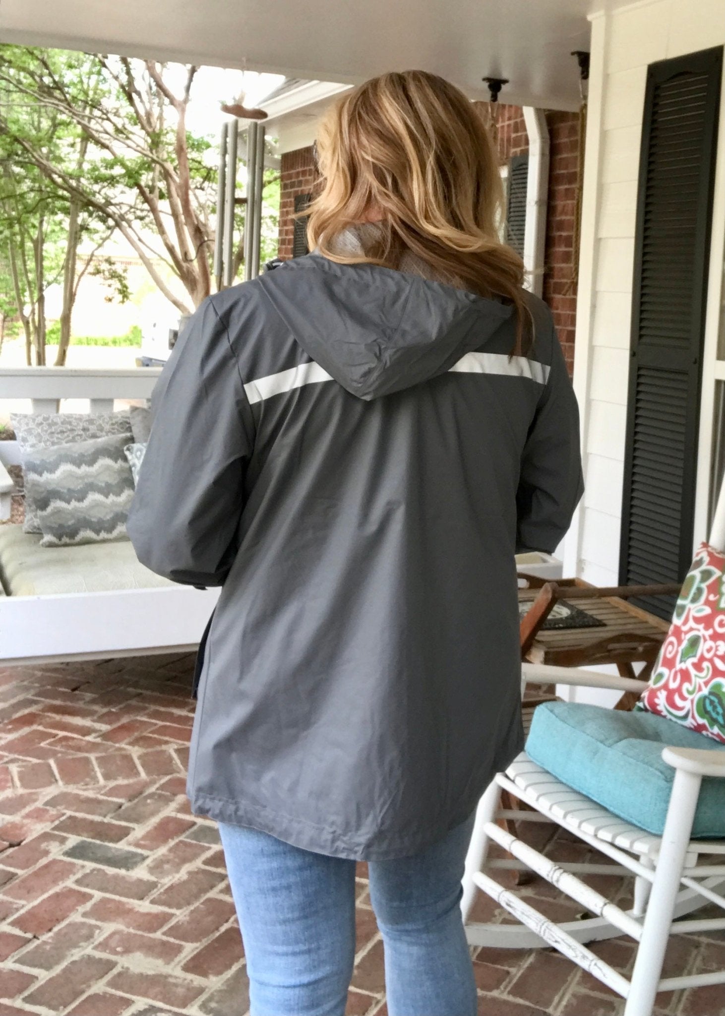 New Englander Rain Jacket--Grey - Jimberly's Boutique