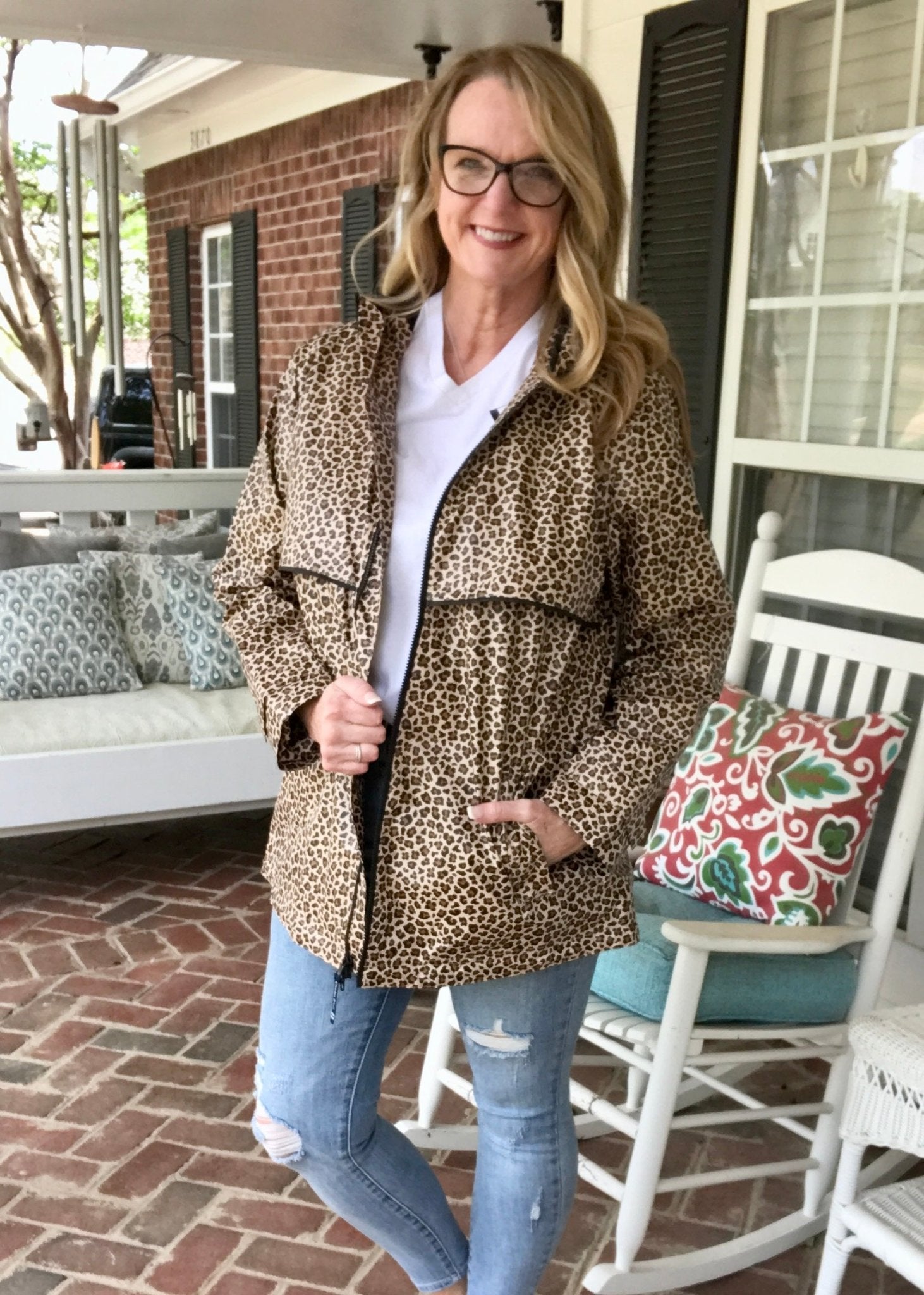 New Englander Rain Jacket - Leopard - Jimberly's Boutique