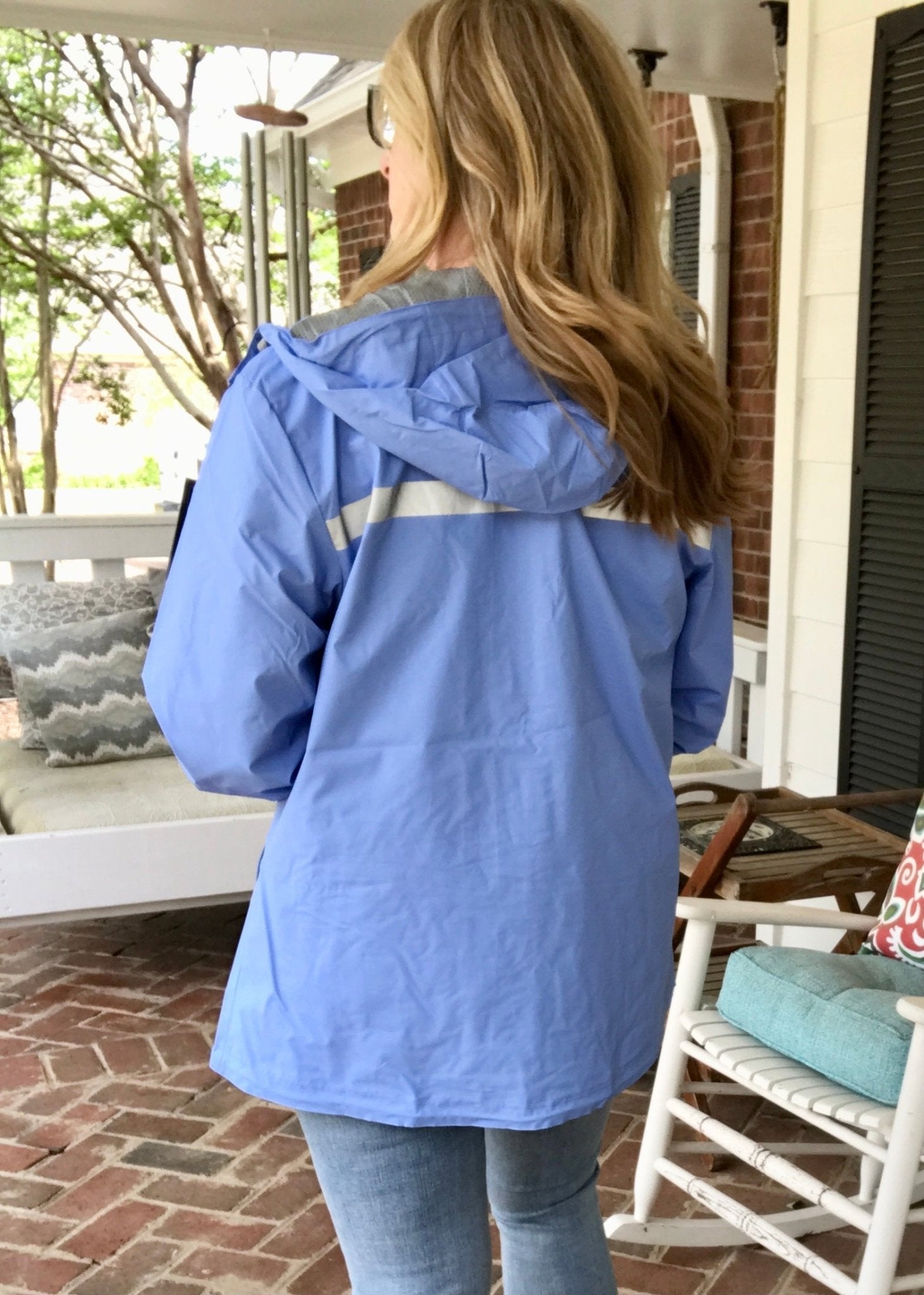 New Englander Rain Jacket--Periwinkle - Jimberly's Boutique