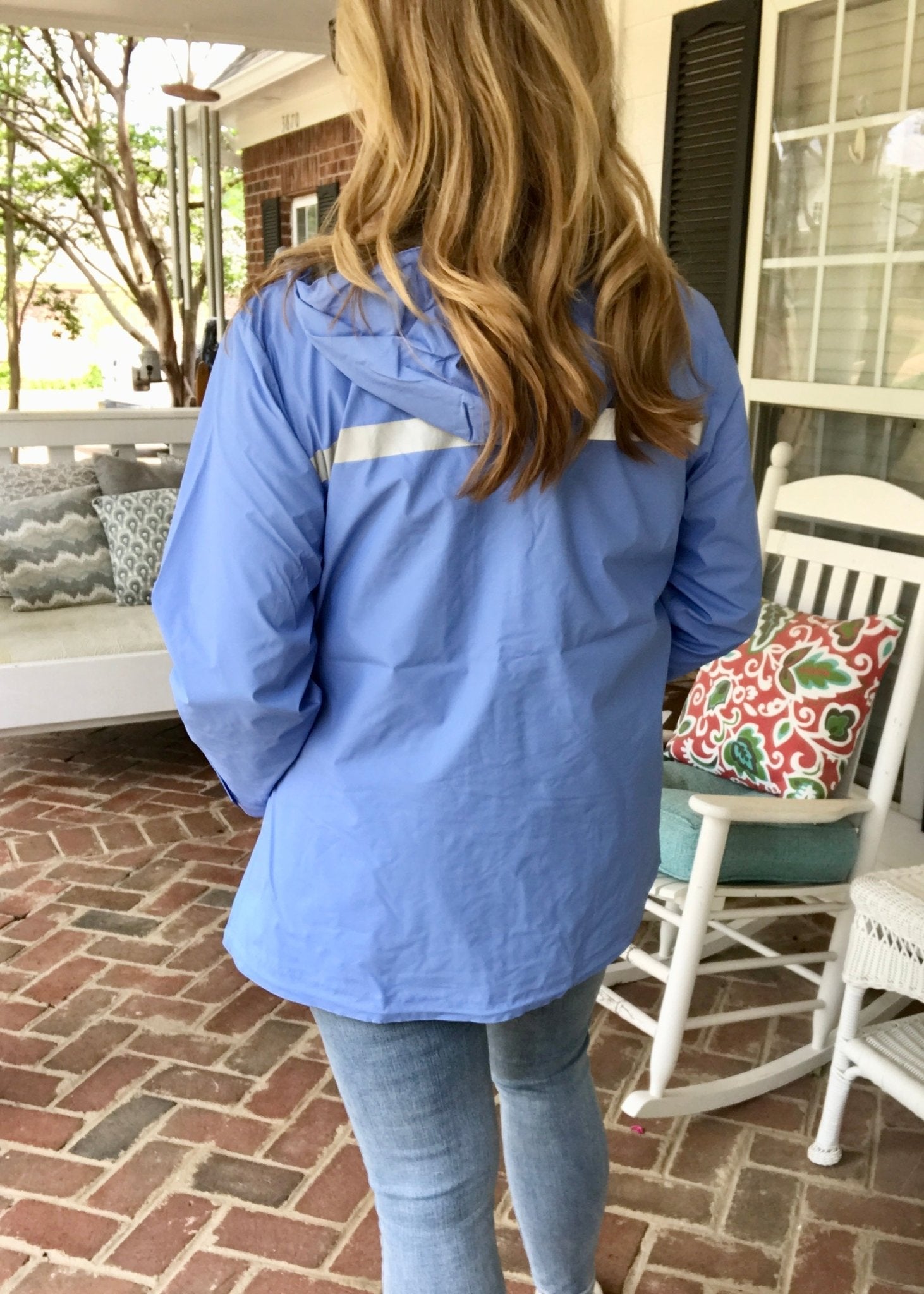 New Englander Rain Jacket--Periwinkle - Jimberly's Boutique