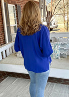 Not So Simple Top - Royal - Shirts & Tops -Jimberly's Boutique-Olive Branch-Mississippi
