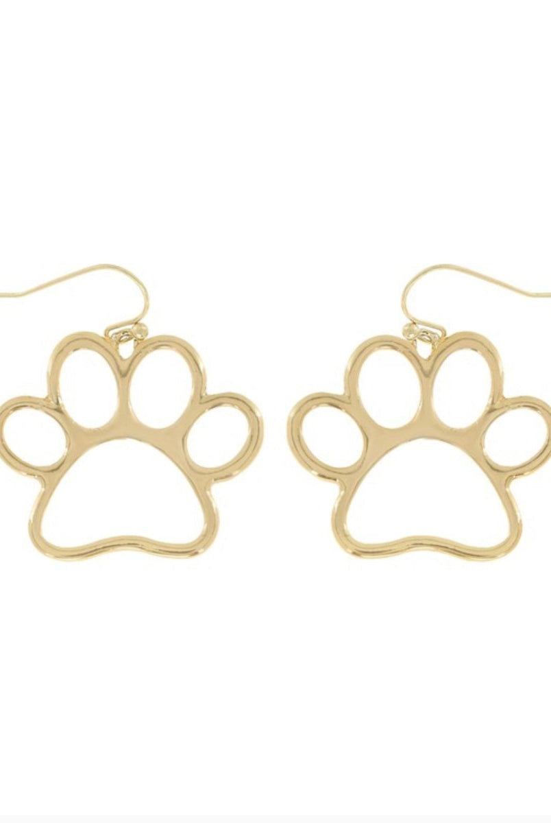 Paw Cutout Drop Earrings - earrings -Jimberly's Boutique-Olive Branch-Mississippi