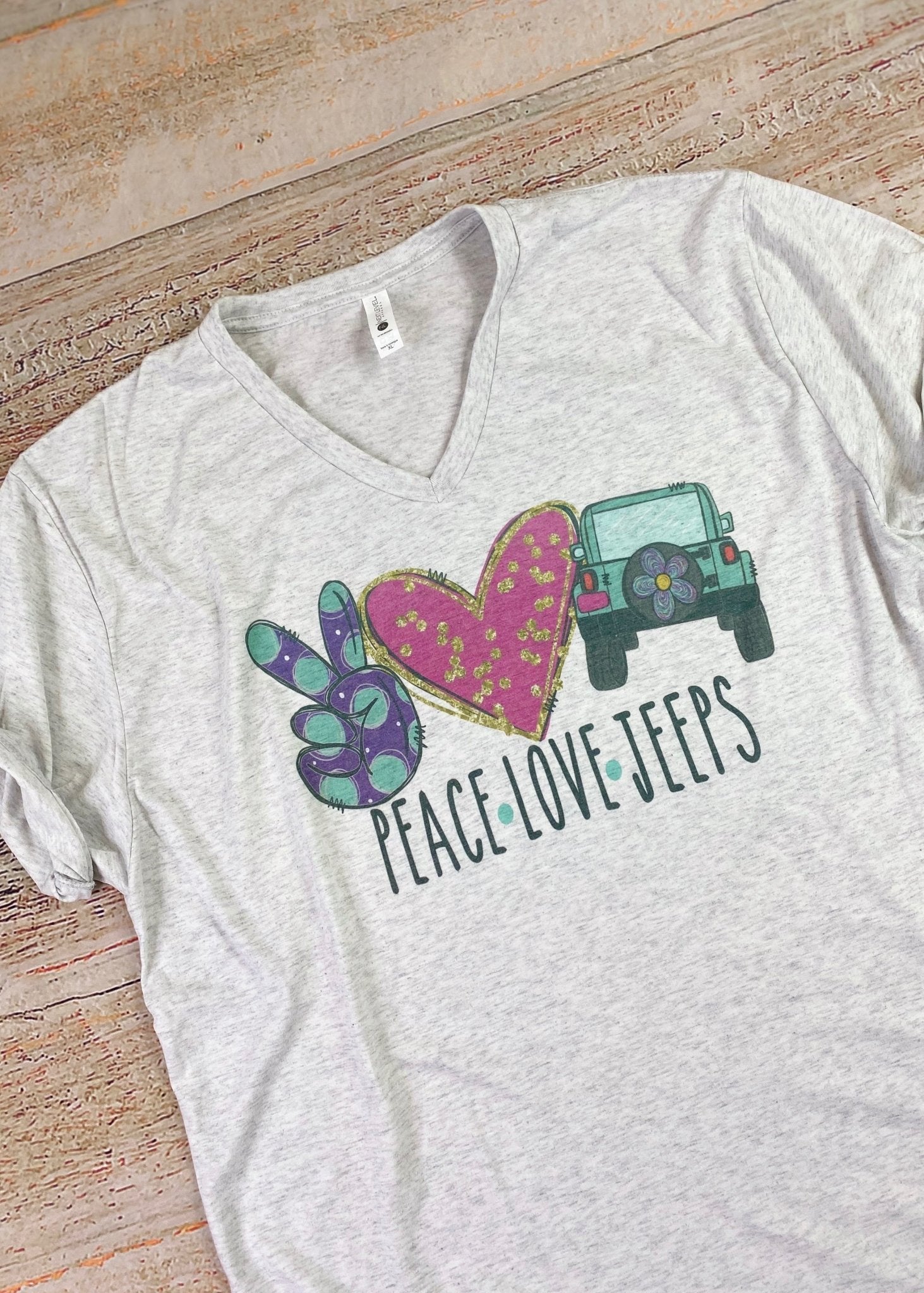 Peace Love Jeeps Graphic Tee - Jimberly's Boutique