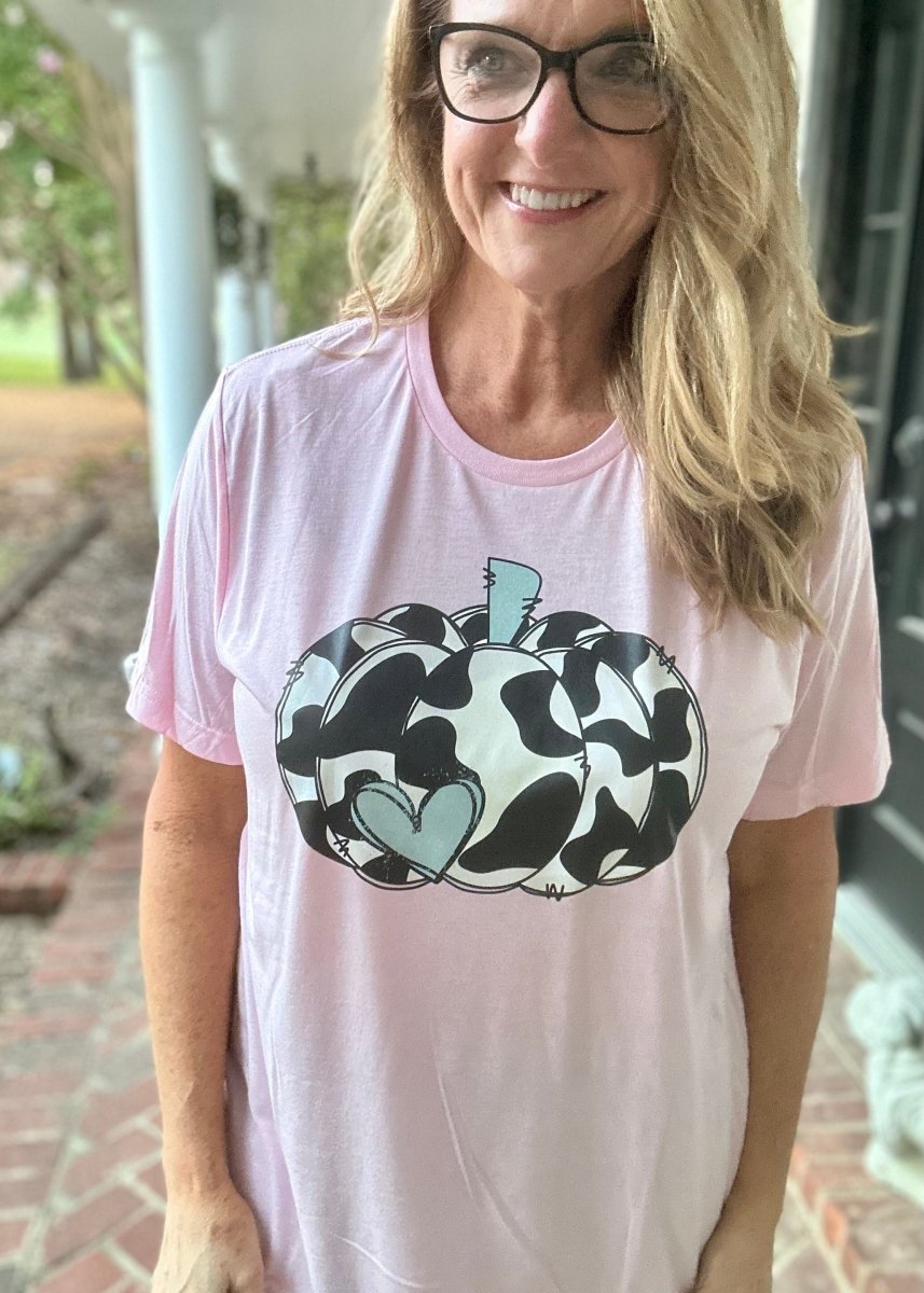 Pink Pumpkin Graphic Tee - Graphic Tee - Jimberly's Boutique