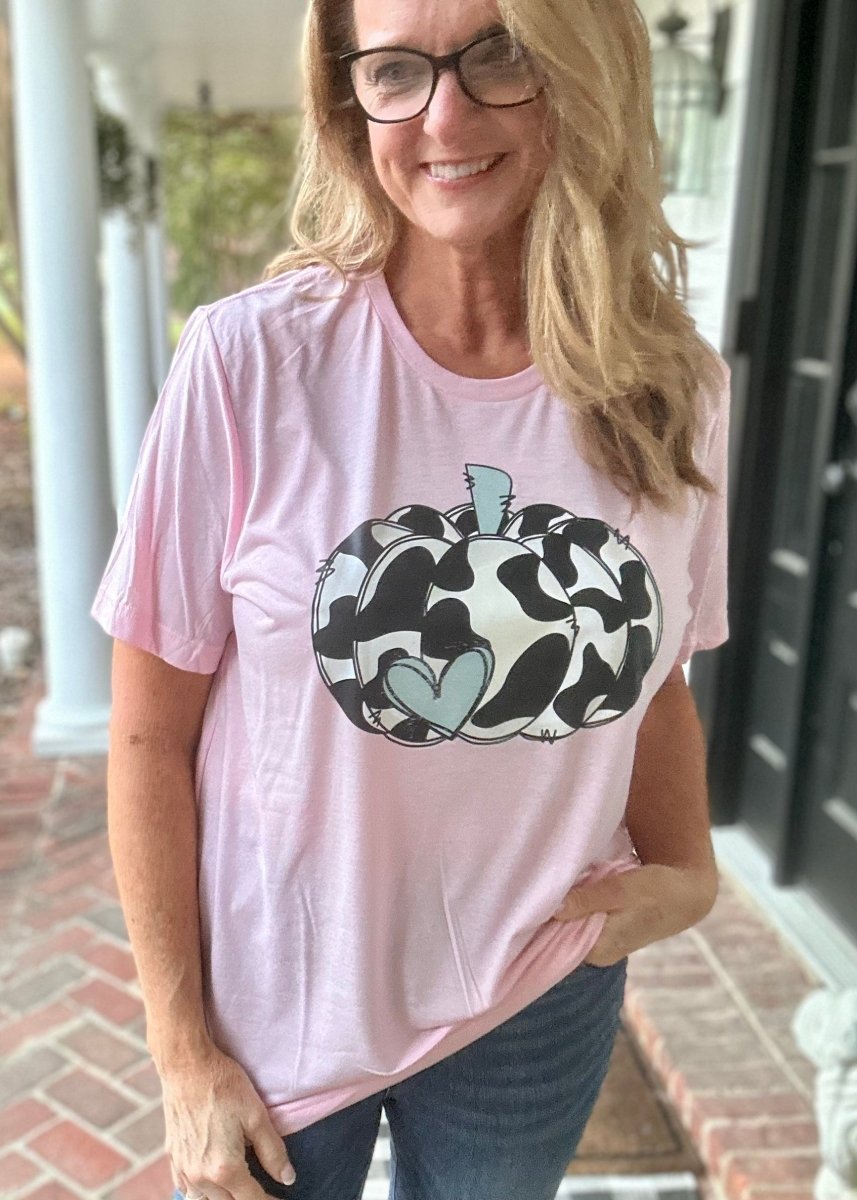 Pink Pumpkin Graphic Tee - Graphic Tee - Jimberly's Boutique