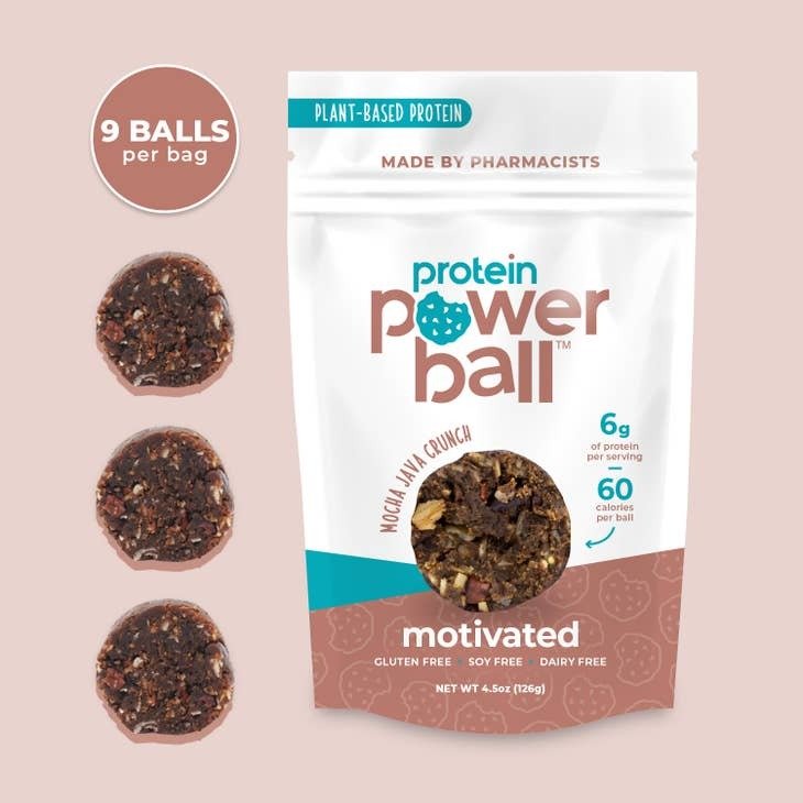 Protein Power Balls - Motivated - Mocha Java Crunch 4.5 oz - Protein Power Balls - Jimberly's Boutique