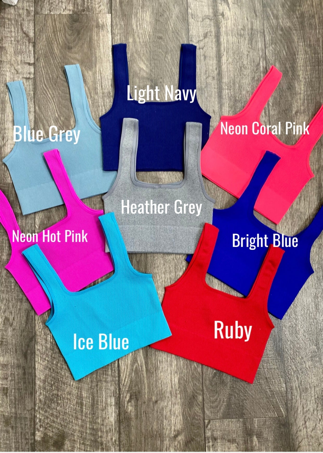 Ribbed Square Neck Cropped Tank Top (Round 2) - Jimberly's Boutique