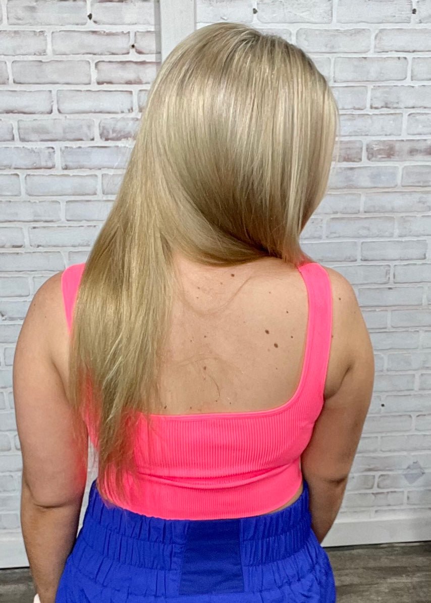 Ribbed Square Neck Cropped Tank Top (Round 2) - Jimberly's Boutique