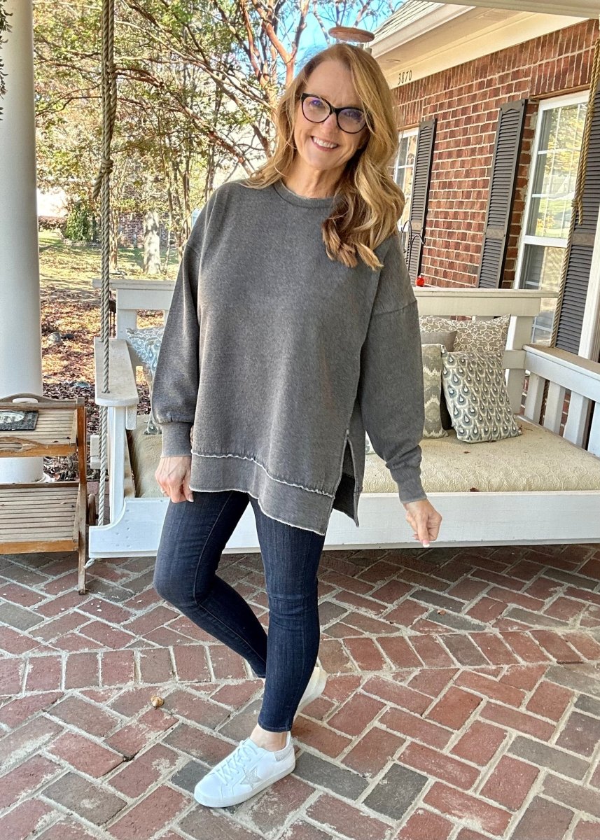 Royce La Jolla Vintage Washed Fleece - Black - Royce Sweatshirt -Jimberly's Boutique-Olive Branch-Mississippi