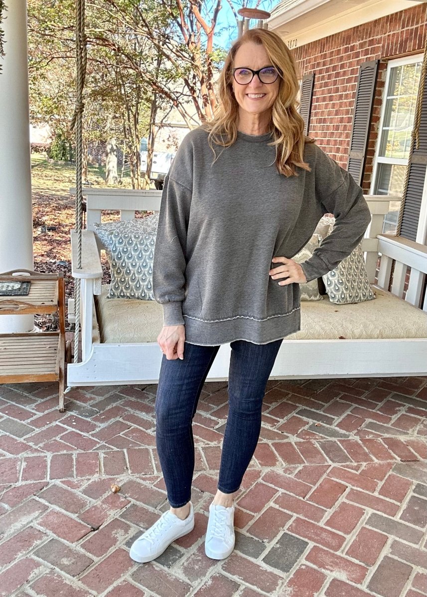 Royce La Jolla Vintage Washed Fleece - Black - Royce Sweatshirt -Jimberly's Boutique-Olive Branch-Mississippi