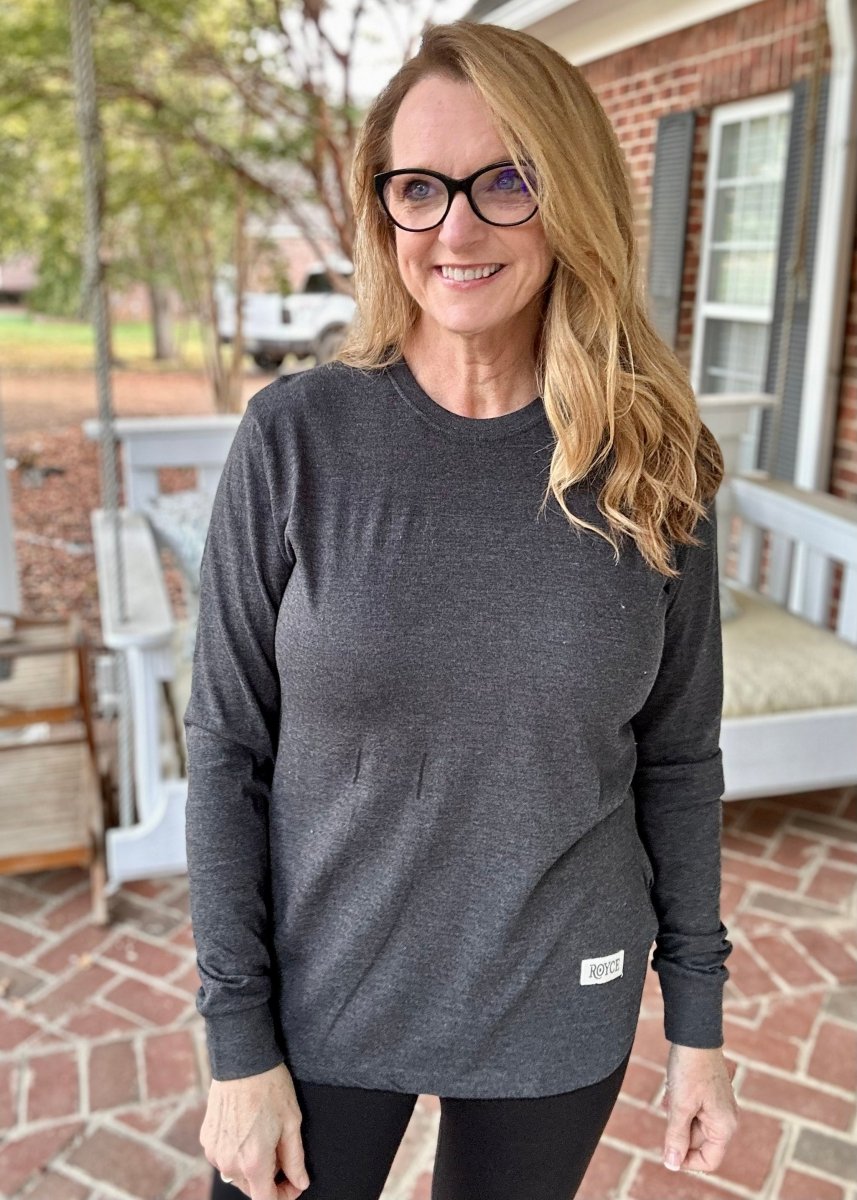 Royce | Norman | Long Sleeve | Tee | Black | Olive Branch | MS - Royce Pullover - Jimberly's Boutique