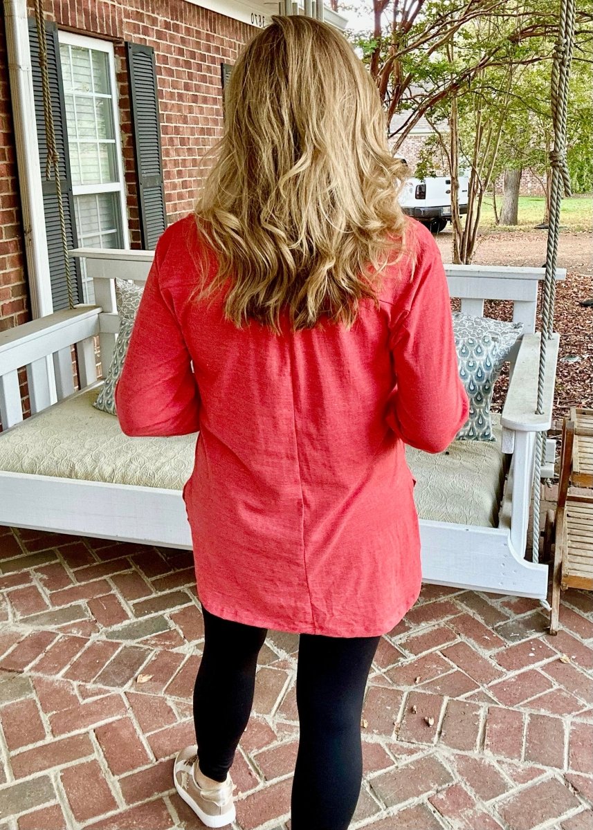 Royce | Red | Norman | Long Sleeve | Tee | Olive Branch | MS - Royce Pullover - Jimberly's Boutique
