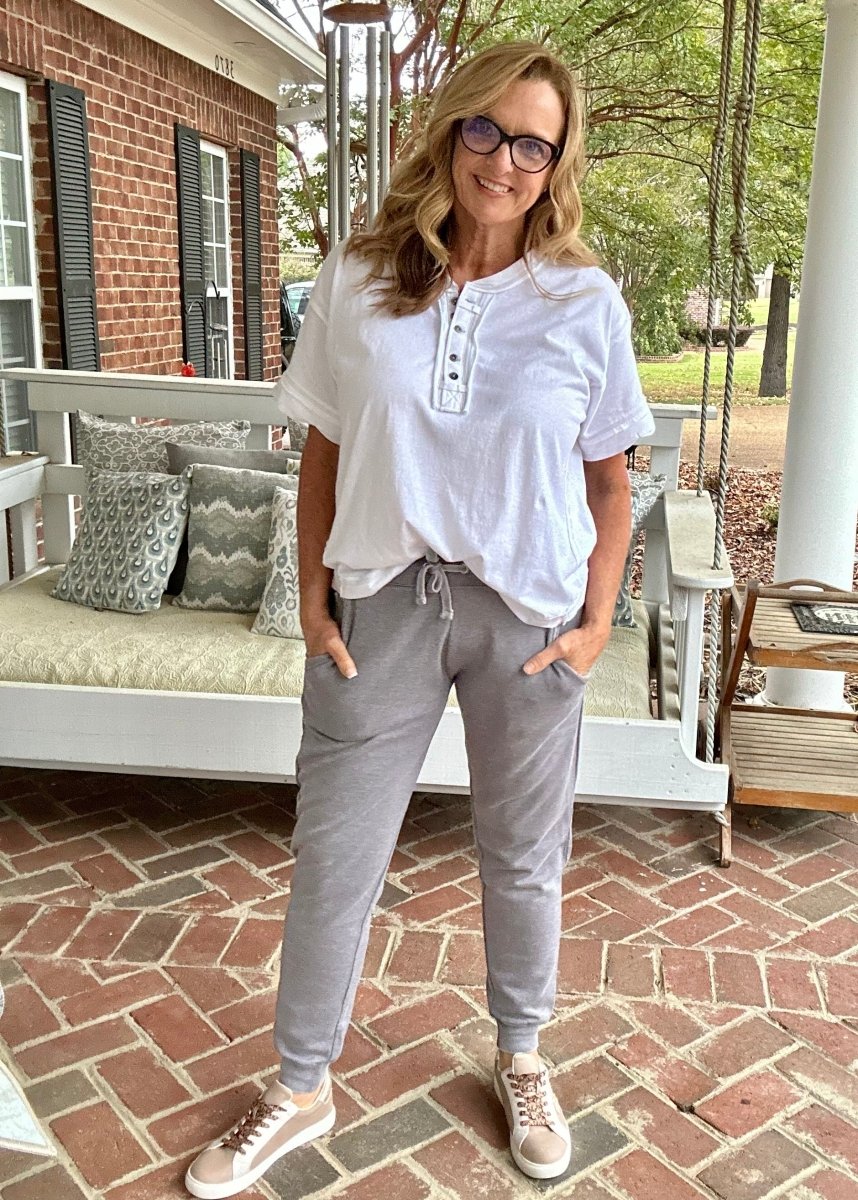 Royce | Vintage Burnout Fleece Joggers | Grey - royce Joggers - Jimberly's Boutique