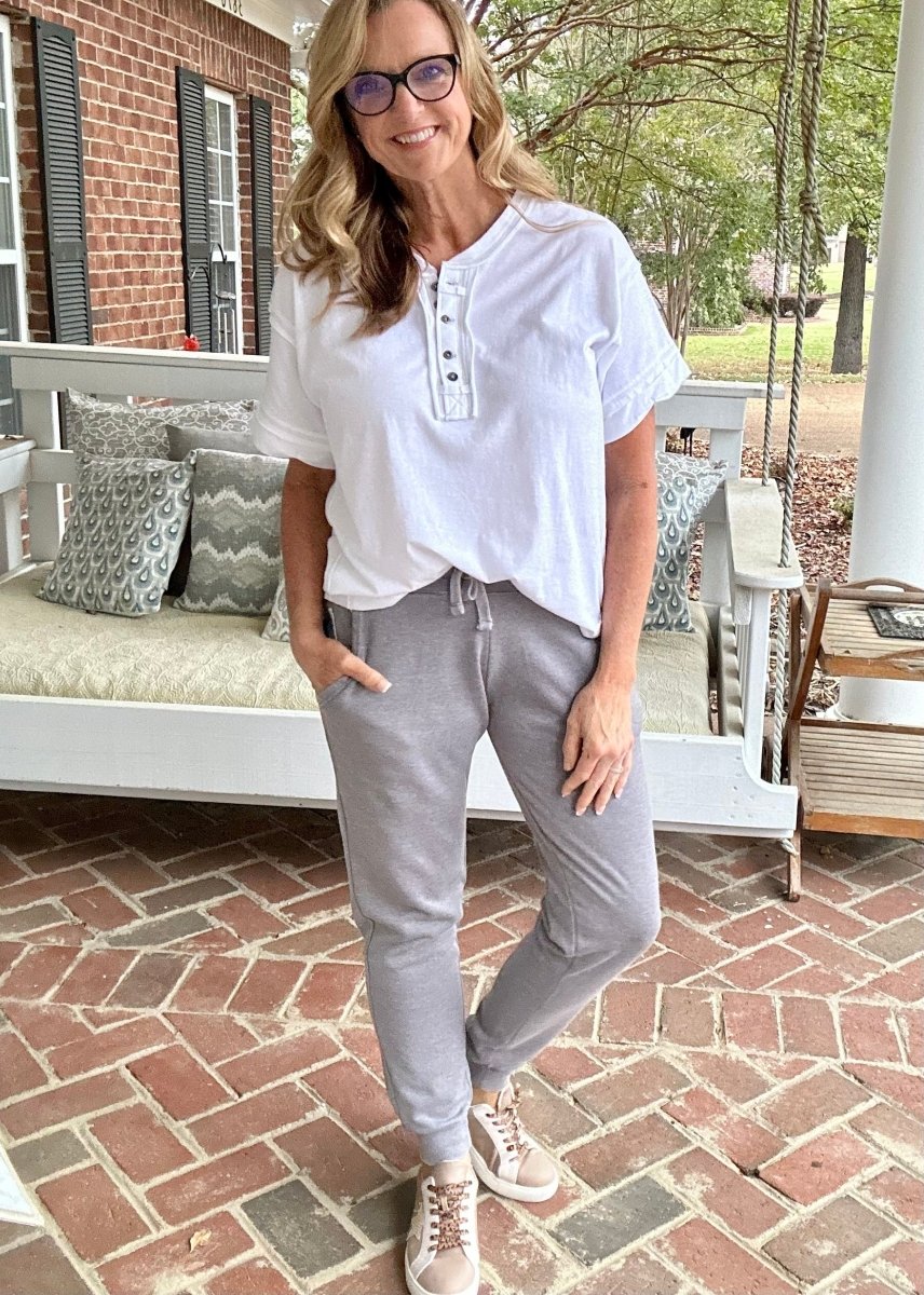 Royce | Vintage Burnout Fleece Joggers | Grey - royce Joggers - Jimberly's Boutique