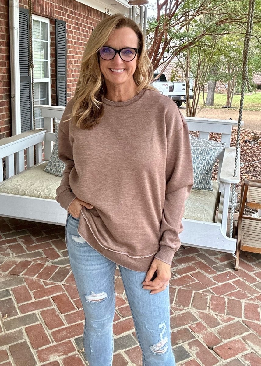 Royce | Vintage Poncho Fleece | Acorn - Royce Sweatshirt - Jimberly's Boutique