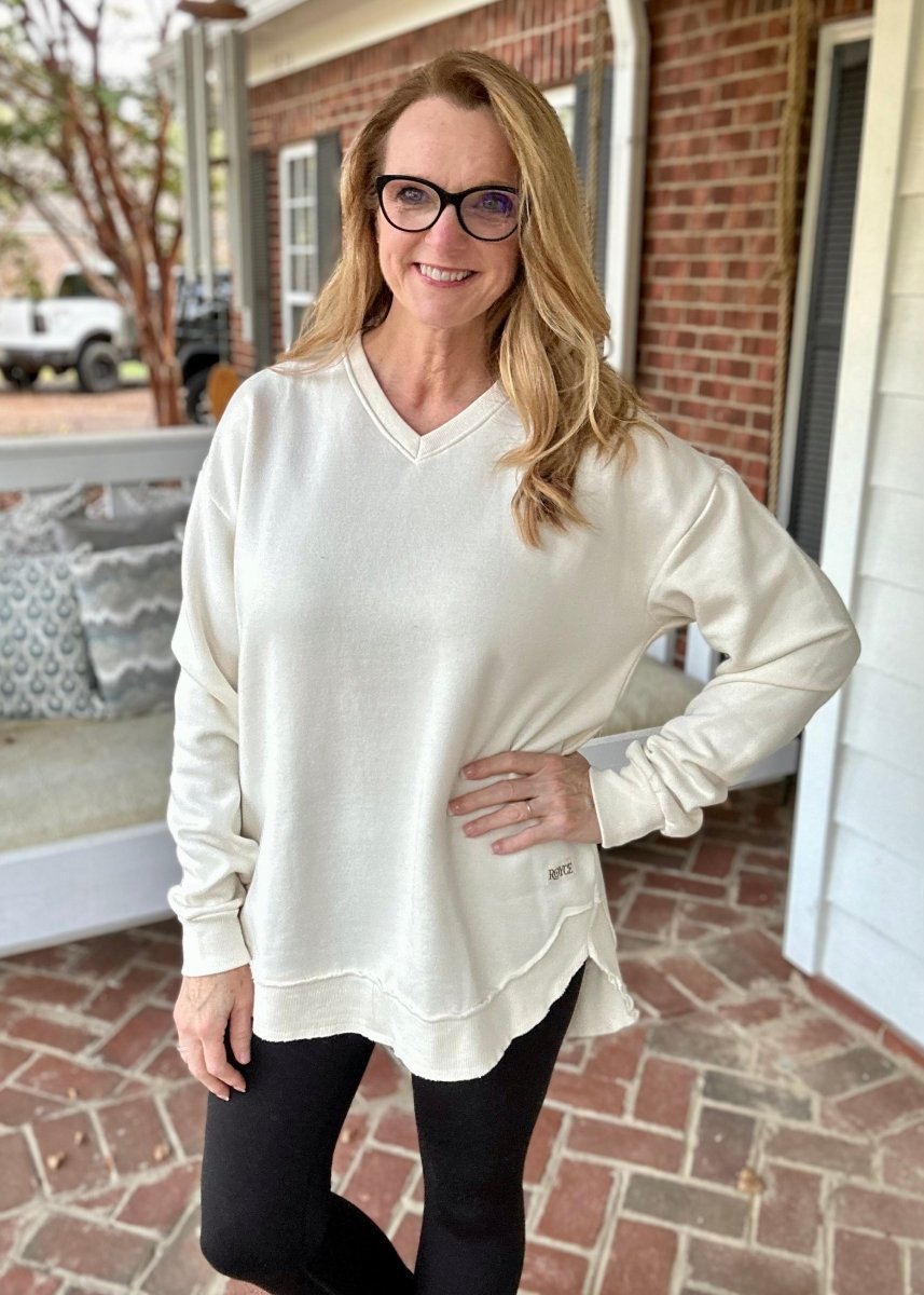 Royce | West Hall | Ivory | Vintage Washed | Poncho Fleece | Olive Branch | MS - Royce Pullover - Jimberly's Boutique