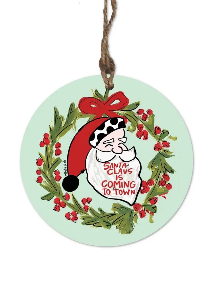 Santa Claus Is Coming To Town Ornament - artwork - Jimberly's Boutique