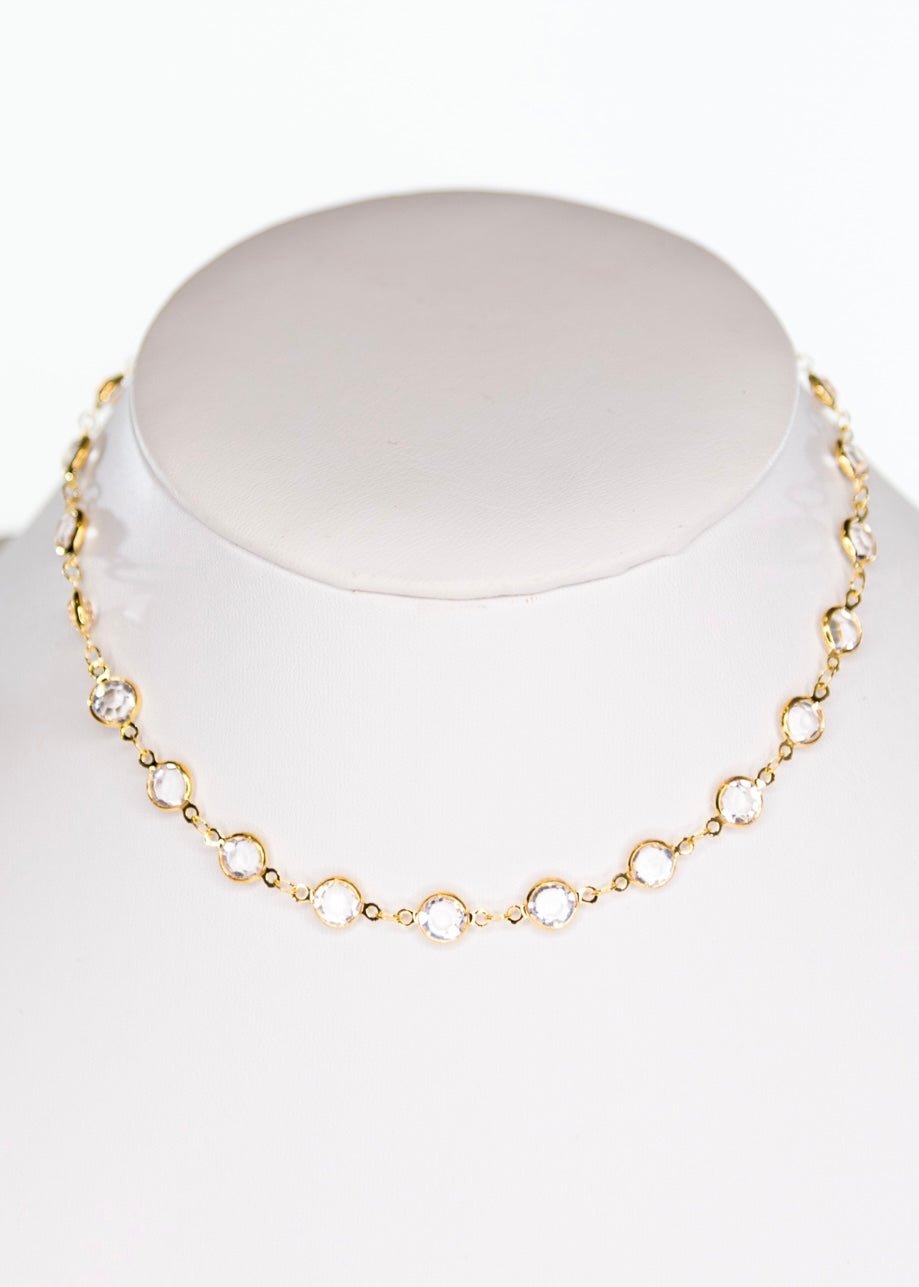 Sawyer Choker - Clear/Gold - necklace - Jimberly's Boutique