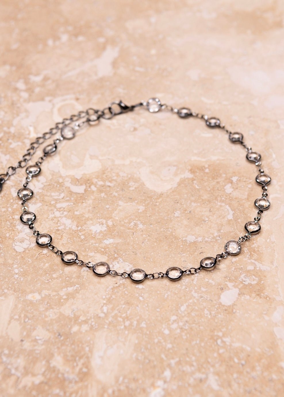 Sawyer Choker - Clear/Hematite - necklace -Jimberly's Boutique-Olive Branch-Mississippi