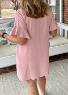 Scalloped Hemline Dress | Blush | Jodifl - Jodifl Dress -Jimberly's Boutique-Olive Branch-Mississippi