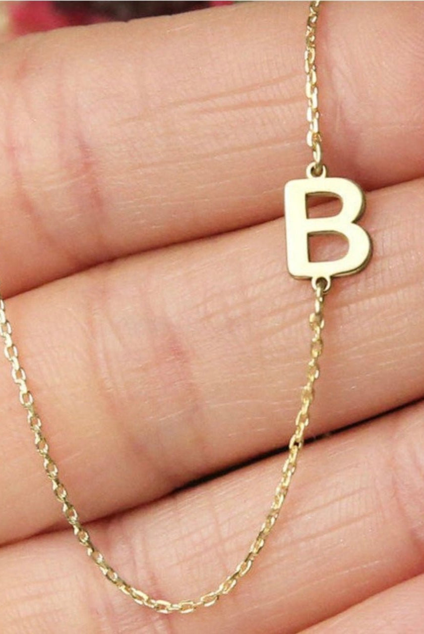 Sideways Initial Necklace - -Jimberly's Boutique-Olive Branch-Mississippi
